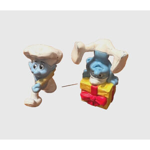 Jokey and Baker Smurf Lot - McDonalds Happy Meal Toy 2011 2013